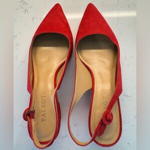 Talbots Red Pointed Toe Heels
